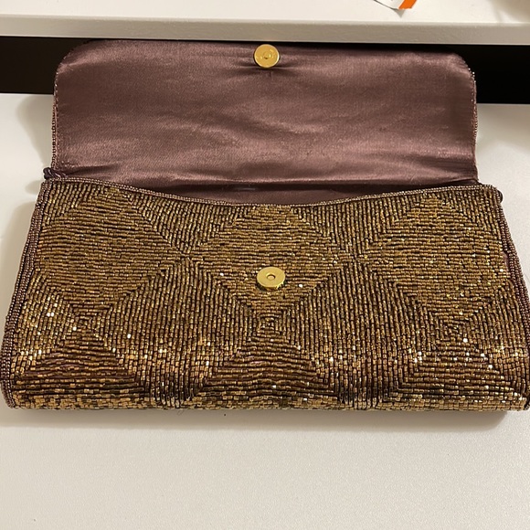 Vintage Marshall fields, copper beaded purse - Picture 6 of 16